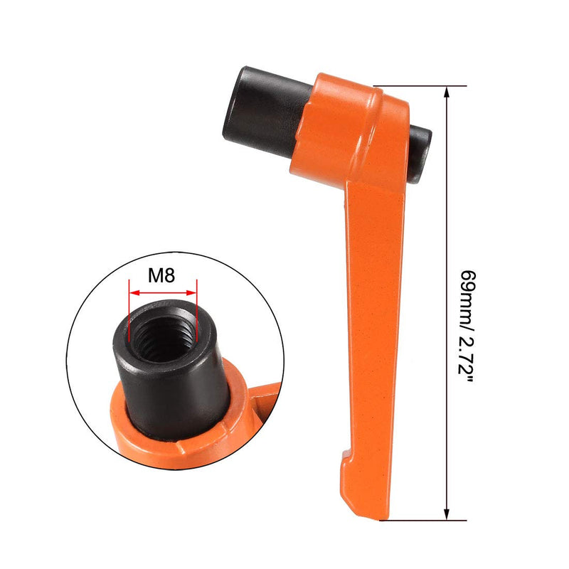 uxcell® M8 Handle Adjustable Clamping Lever Push Button Ratchet Female Threaded Stud 3 Pcs