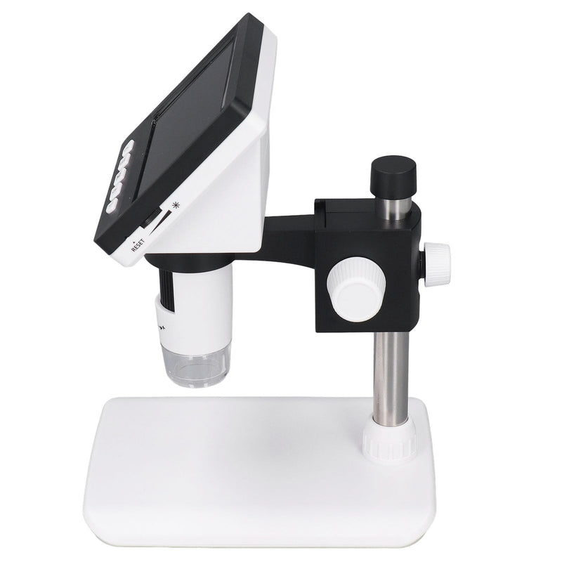LCD Digital Microscope,4.3 Inch Screen 50x 1000x Magnification 2MP HD Camera 8 LED Light Metal Stand Rechargeable USB Microscope PCB Inspection Industrial Repair