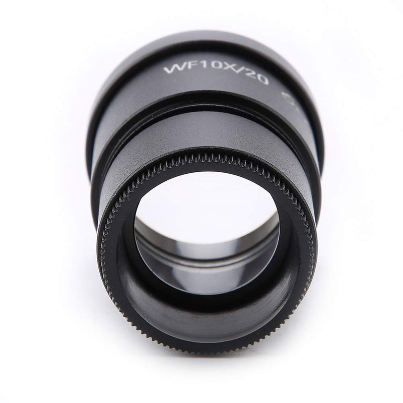 ZJchao 10X Stereo Microscope Eyepiece, 2 pcs WF10X/20, Black, Optical Glass + Metal, Triocular Binocular Stereo Microscope, 30mm Mounting Size