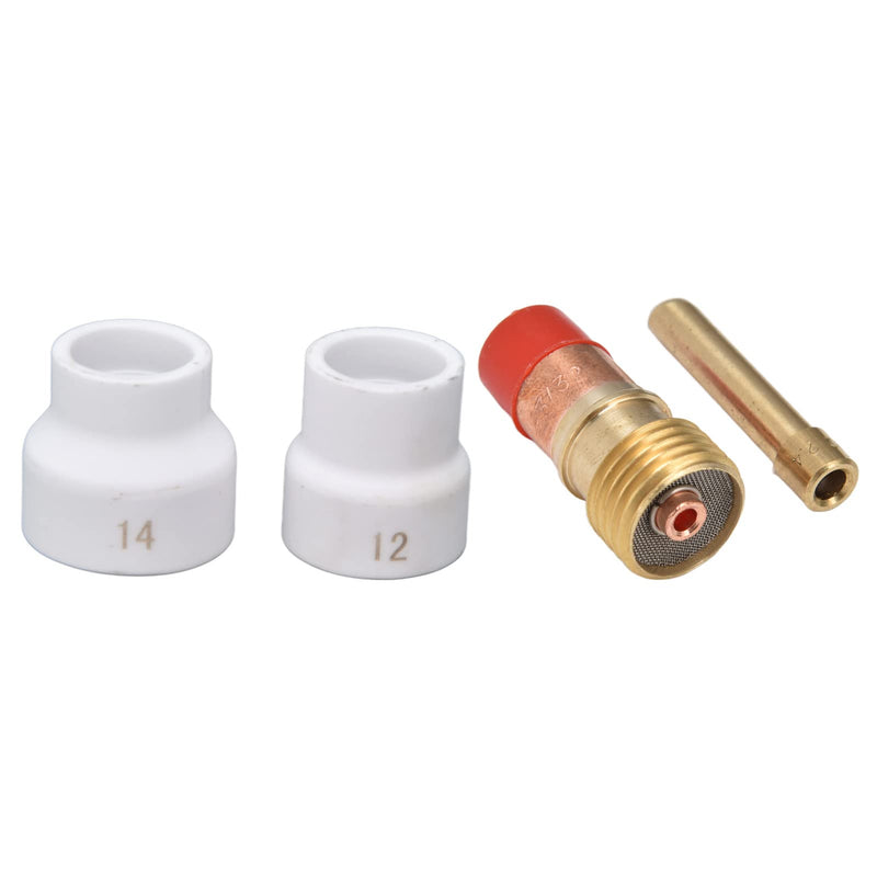4Pcs Gas Lens Kit for Welding Torch Accessories with Collet Body Compatible with Common
