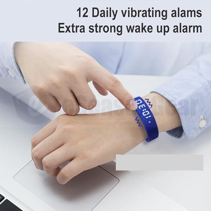eSeasonGear VB80 8 Alarm Vibration Watch Quiet Vibration Shake Wake ADHD Medication Reminder, Pink-Small, Small 4.5-7.5"/11-19cm; Large 6.5-8.5"/16-21cm - NewNest Australia