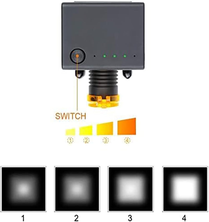 Powerful LED Headlight Headlamp for Dental Loupes Wireless Medical Spotlight with Optical Filter Clip-on Design, Black