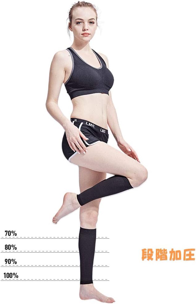 Elastic Stockings Compression Socks Compression Pressure 15-21mmHg 2 Colors 5 Sizes Men Women (Black, L) - NewNest Australia