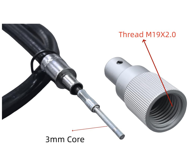 Electric Grinder Transfer Head Part Elbow Hand Piece+Shaft Use for 3mm (Hand Piece+Black Rubber Shaft)