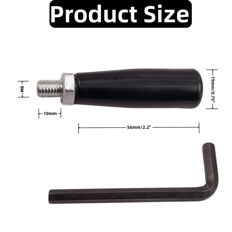 Clamping Handle Screw Knobs Revolving Handle Tapered Grip M8 - for Woodworking Machine/Lathe Machine/Milling Machine etc, Industry Equipment (2 Sets)