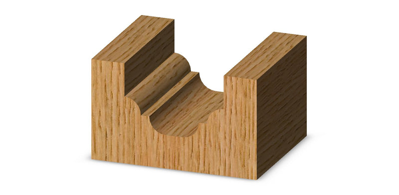 Whiteside 3725 Classical Round Bottom Router Bit: 1/8 Inch Radius, 3/4 Inch Large Diameter, 1/2 Inch Cutting Length, 1/4 Inch Shank, 2 Inch Overall Length
