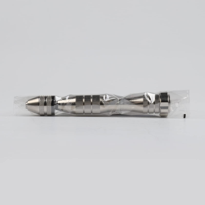 LEOBRO Pin Vise for Resin Casting Molds, Steel Hand Drill, Resin Drill with 10 PCS Drill Bit, Precision Hand Drill Tools for Epoxy Resin Arts Crafts, Wood, Clay, DIY Resin Keychain Jewelry Making A-silver
