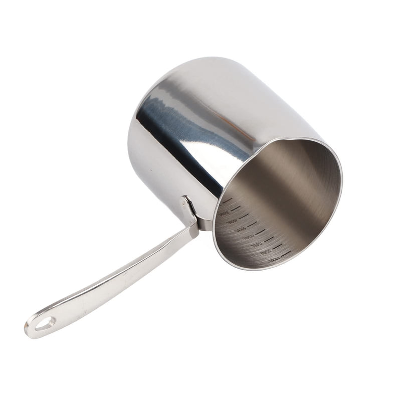 Stainless Steel Butter Warmer Pot 900ml/30.4oz, with Scale Marks | Milk & Chocolate Heating | Coffee & Tea | Multi-Layer Melting | Stovetop Safe(900ML)