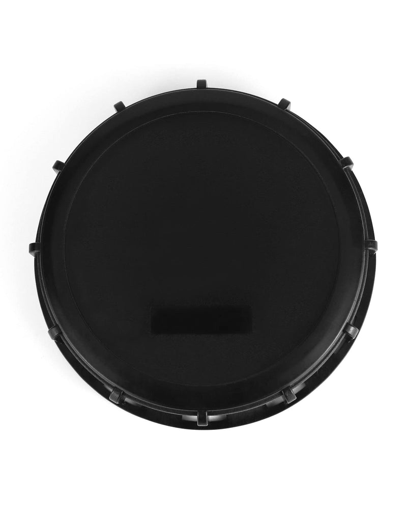 QWORK 6" Solid Cap W/Gasket for IBC Tote, IBC Tote Water Tank Cover, 2 Pack Leak-Proof Design Plastic IBC Tank Adapter Storage Cap for Chemical Food and Industrial Storage, Black