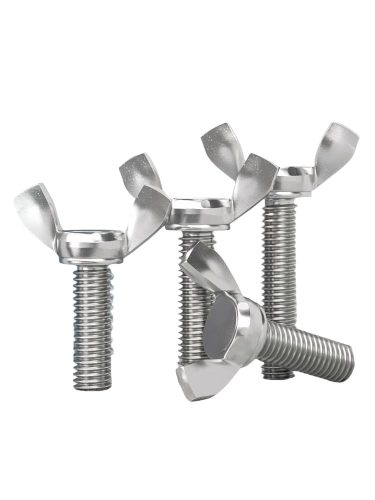 304 Stainless Steel Wing Butterfly Screws Bolts,Wing Bolt,Machine Fastener,Thumb Hand Screws for Electronic Equipment (1/4" - 20 x 3/4",5) 1/4" - 20 x 3/4" 5