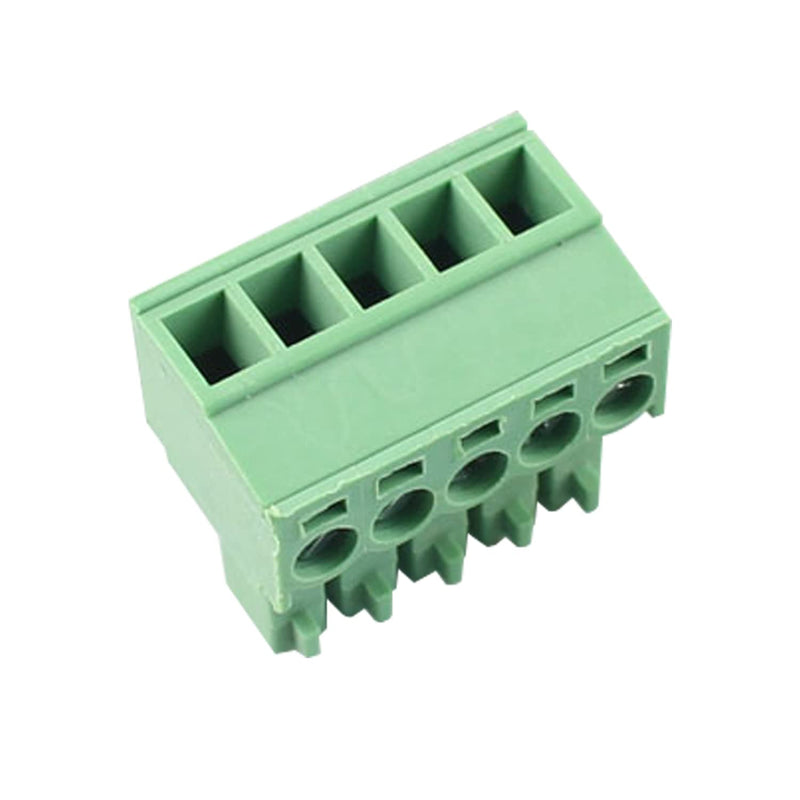 10PCS 5 Pin 3.5mm Pitch PCB Green Pluggable Terminal Block Connector with Separate Screw Hole (10Pcs 5P 3.5MM) 10PCS 5 Pin 3.5mm