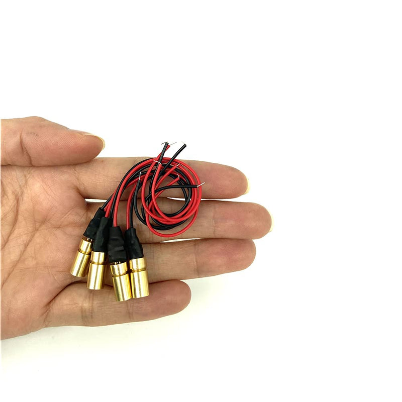650nm red light laser module industrial laser module adjustable focal length(6mm-line-4packs) 6mm-line-4packs