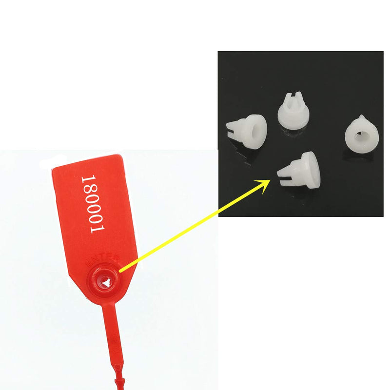 250mm Pull-Tite Security Seal Plastic Seals Signage Numbered(Package of 100) (Red) 100pcs Red