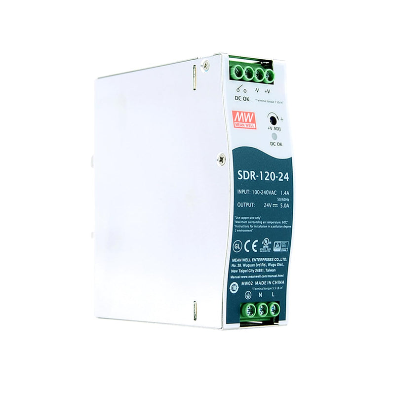 WDR-120-24 24V DIN Rail Power Supply 120W for Industrial Automation