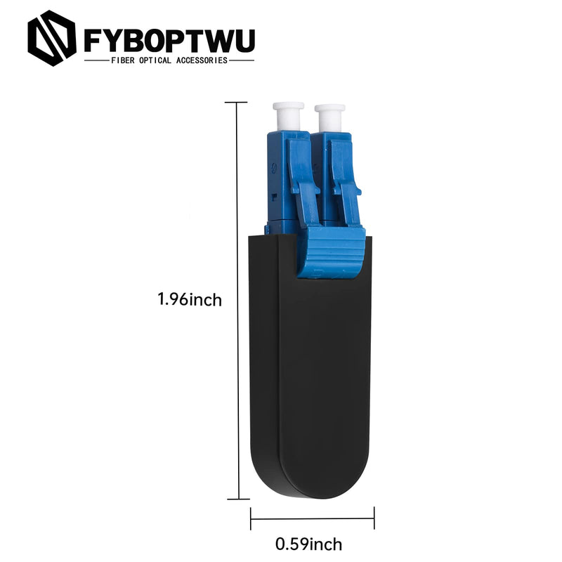 2 pcs FC Male to LC Female Fiber Adapter 9/125 Single Mode + 2 pcs LC/UPC OS2 Single Mode Loopback Plugs – for Fiber Optic Cable Testing, Network Troubleshooting & Certification 2pcs+2pcs