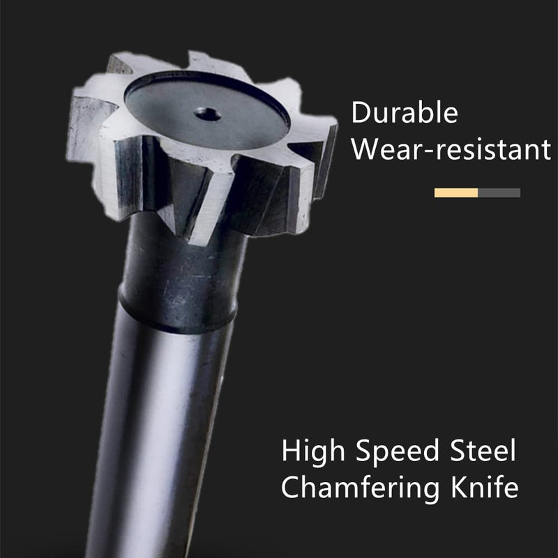 HSS-AL T Slot End Mill Milling Cutter，High-Speed Steel Woodruff Keyseat Cutter, HalfRound Keyway Milling Cutter, Straight Shank, 8 Flutes, 25 x 6 x 90mm