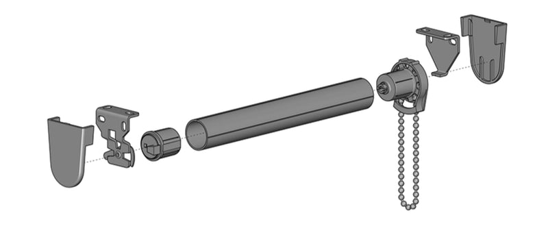 R8 Clutch for 1 inch Tube, in Natural
