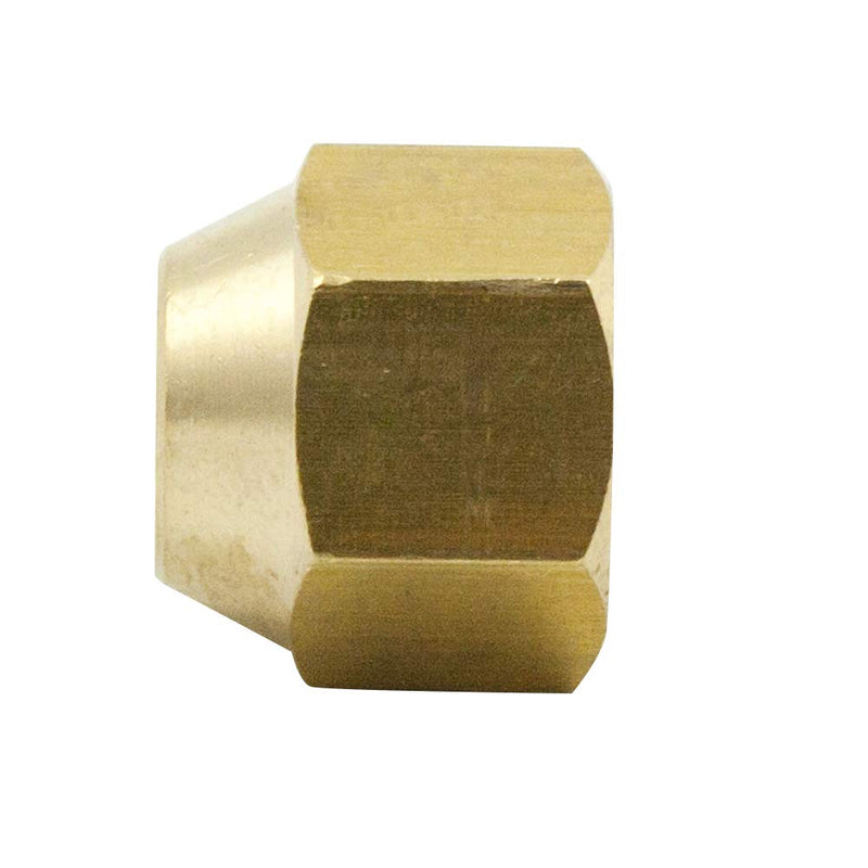 Legines 3/8" Flare Cap, Brass SAE 45 Degree Flare Tube Fitting, Pack of 2 3/8 Inch
