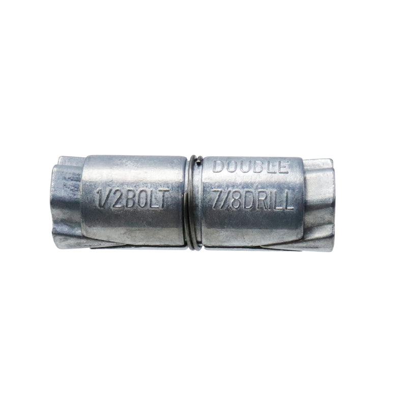 Woogim 10PCS 1/2×7/8" Hollow Double Expansion Shields Dual Expansion Machine Bolt Anchor Double Expansion Anchor for Masonry Concrete Brick or Block 1/2×7/8"