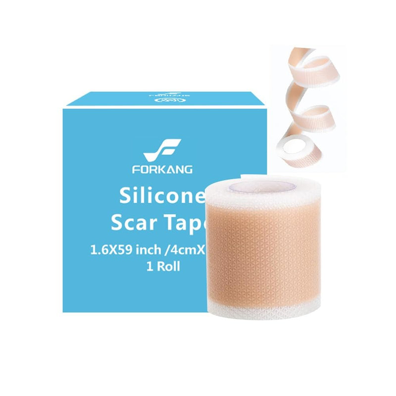 Silicone Scar Sheets Roll (1.6” x 59” - 1.5M) | Medical Grade Scar Tape for Surgery, C-Section, Burns & Keloids | Reusable Silicone Scar Strips | Professional Scar Treatment for Acne, Surgical Scars