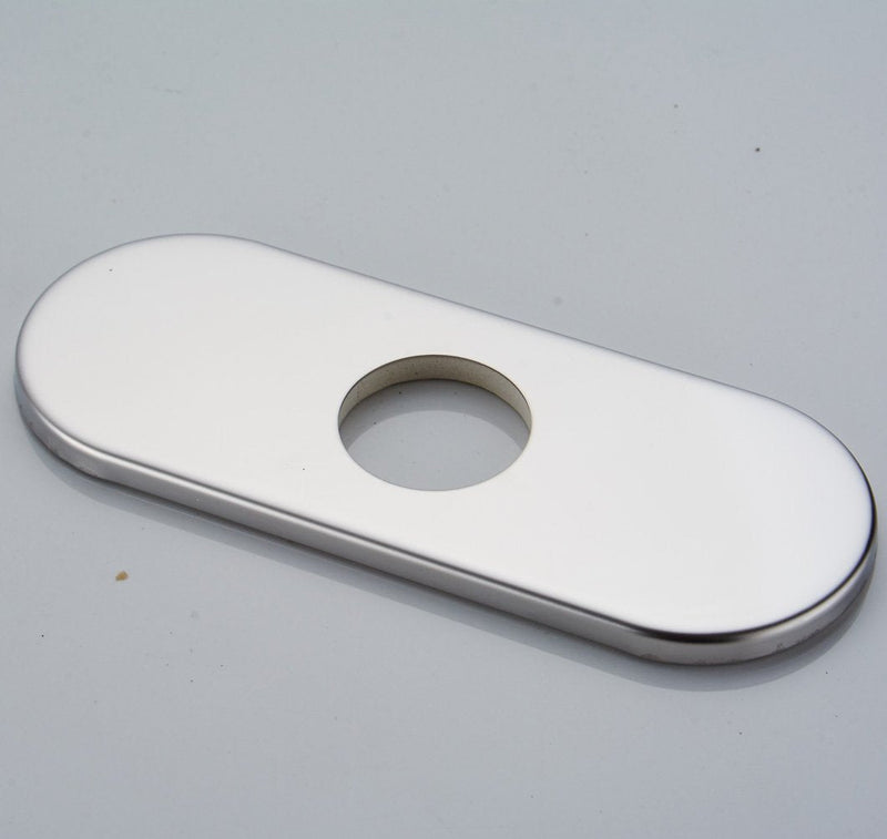6 Inch Bathroom Vessel Vanity Sink Faucet 4" Hole Cover Deck Plate Escutcheon Chrome