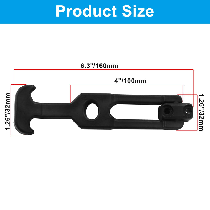 2 PCS 6.3" Rubber Flexible Draw Latch T-Handle Hasp Hood Catch Cooler Latches Replacement Tool Box, Vehicle Engine Hood, Golf Cart, Engineering Machine Hood, Farm Machinery 6.3"