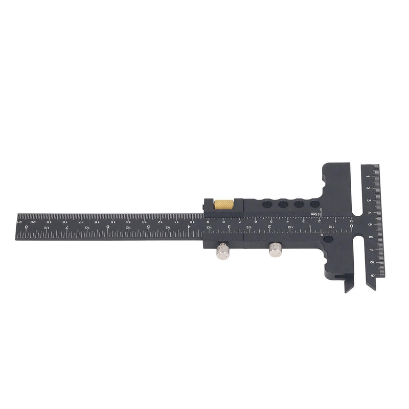 T Ruler Sturdy Aluminum Alloy, Customizable Stopper, Multi Functional T Shaped Woodworking Ruler for Woodworking Measuring Marking, Aluminum Alloy Material