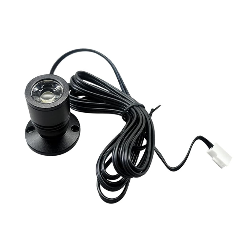 Dimmable 12V LED Mini Spotlights for Display - 1.5W Daylight 6500K, Tiny Spotlights for Displays with Dimmer, Black - Pack of 6 Daylight - 6 Pack