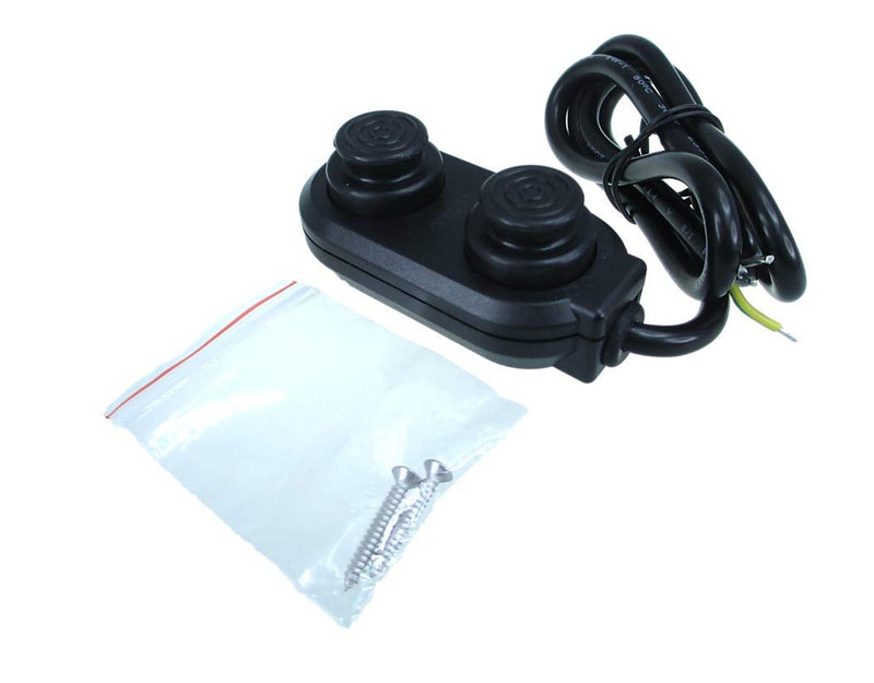 Pactrade Marine Boat Tilt Trim Switch - Black Push Button Transom Trim Control Rating 8A IP65 PC Push Switch Suitable for Boats, Fishing, Yachts, Ships