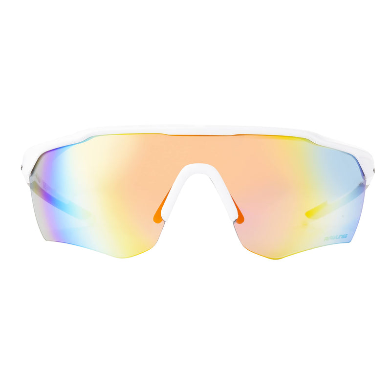 Rawlings Strike Ready Shield Sport Sunglasses 68mm Shiny White and Orange