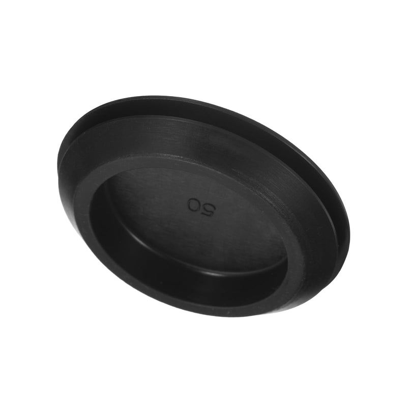 uxcell 1Pcs Silicone Plugs, Rubber Round Snap in Locking Hole Plugs for 50mm Hole, Hole Stoppers Waterproof Hole Plug for Metal Tube, Furniture End Caps Inserts, Black 1