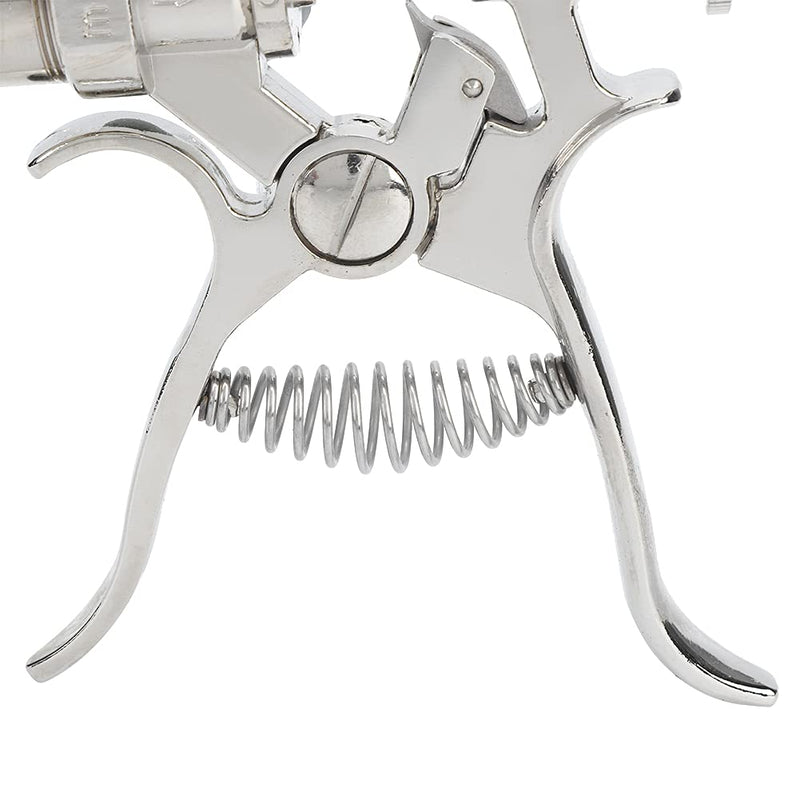 Stainless Steel Veterinary Injection Injector Syringe with Adjusteable Five Gears Measuring Clip Device Veterinary Vaccine Syringe for Livestock Horse Cow Pig Sheep Pet - PawsPlanet Australia