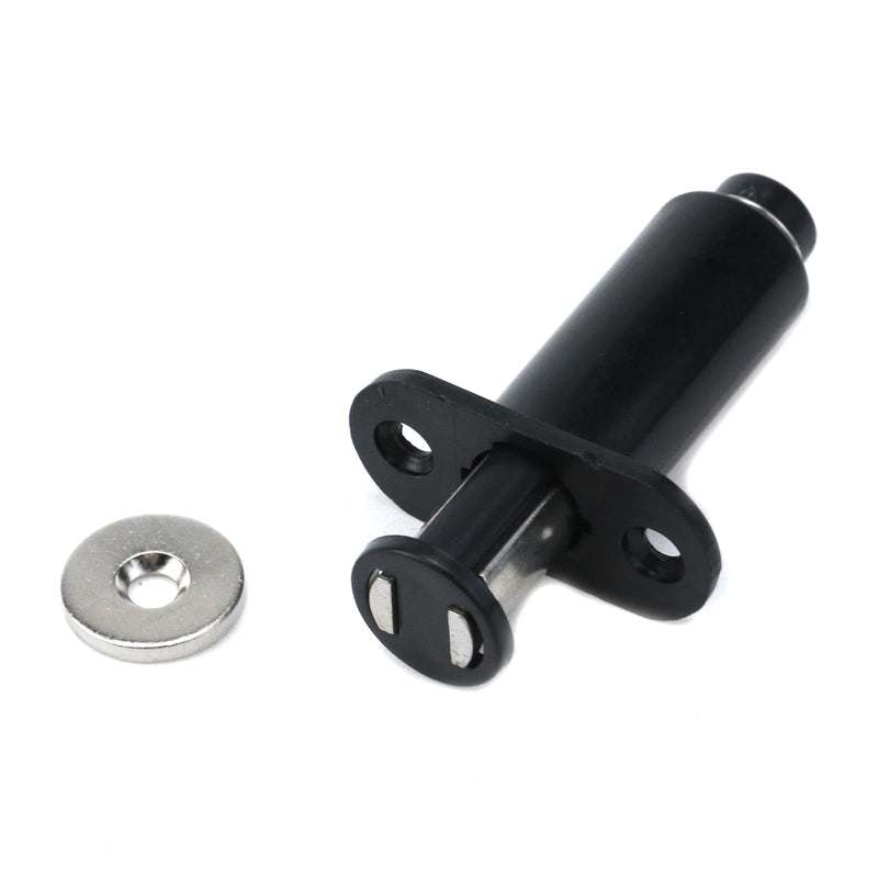 Recessed Magnetic Touch Latch，4 Pack Push Open Cabinet Door Latches Pull Push Pressure Spring Touch Release Latches Black