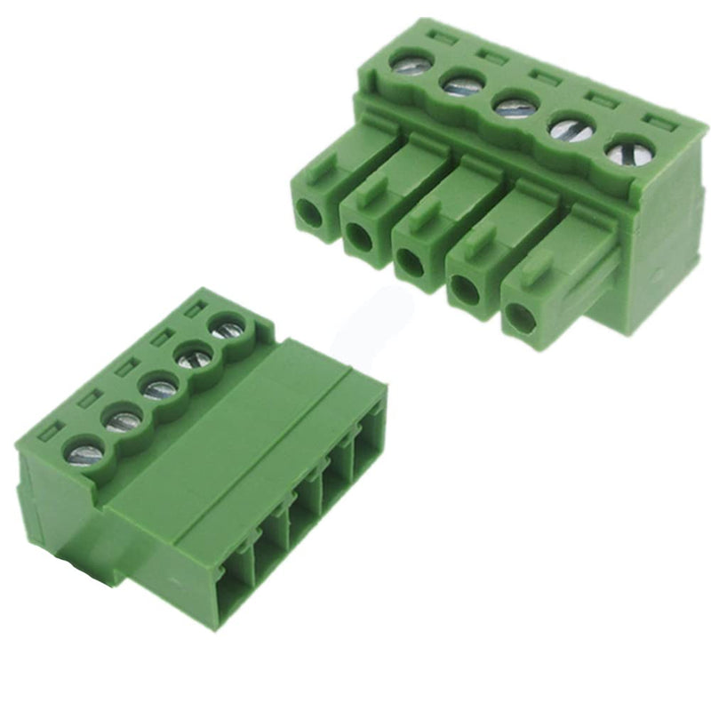 5Set 5-Pin 300V 8A KF2EDGK 3.5mm Pitch Screw Terminal Block Pluggable Connector for 28-16AWG 3.5mm-5-Pin(5PCS)