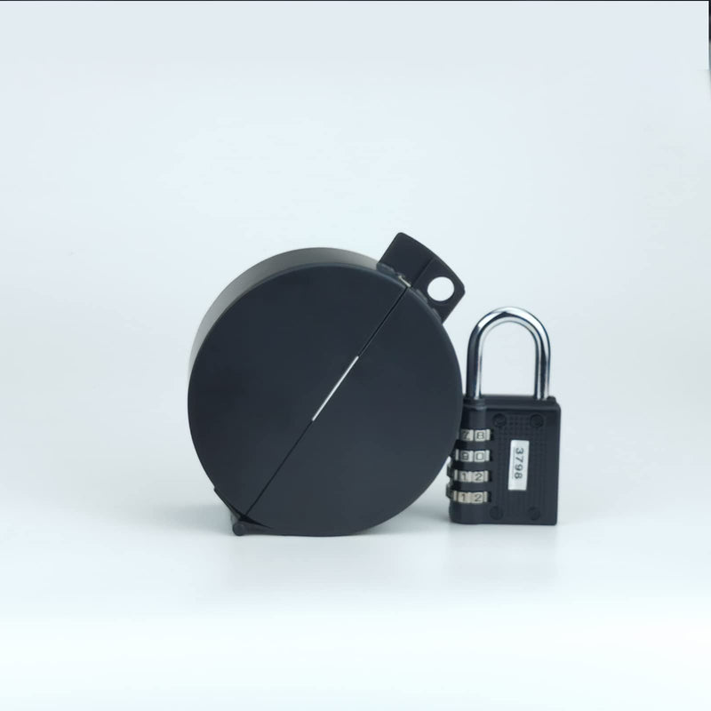 Gate Valve Locking Device (with Password Lock) Gate Valve Lock, Outdoor Faucet Lock, Removable and Easy to Use, Can Prevent Water Theft Black