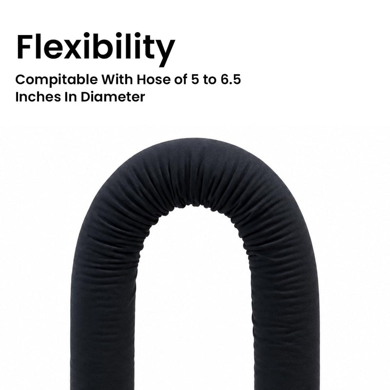 Portable Air Conditioner Exhaust Hose Insulating Cover, Length 63 inches, Dark Grey, Fits Hose from 5 to 6.5 inches Diameter. Lightweight, Flexible, Machine Washable, Keeps Hose Flexible