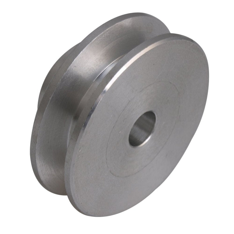 CNBTR 3.1x1.5x0.6cm Silver Aluminum Alloy 0.6cm Fixed Hole Pulley for Motor Shaft 0.3-0.5mm PU Round Type Belt 31*6mm