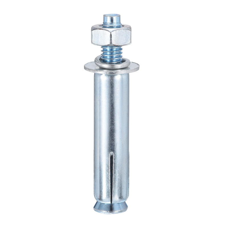 5/16" x 2-1/2" Hex Nut Sleeve Anchors - 15Pack - Good for Concrete Dry Brick Block Walls - Carbon Steel - Silver 15 5/16" x 2-1/2"