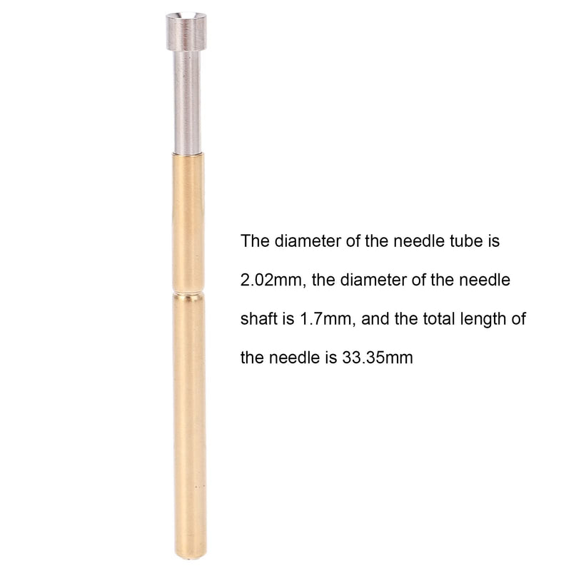 100pcs Spring Loaded Test Pins, Concave Head PCB Testing Probes Brass Pogo Pins 2.02mm/0.1in Tube Diameter for Circuit Board/Burn-in Fixture (33.35mm Length)