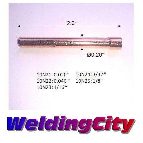WeldingCity TIG Welding Accessory Kit (.040"-1/16"-3/32"-1/8") Collet-Collet Body-Ceramic Cup-Gasket-Back Cap for Torch 17, 18 and 26 Series Lincoln Miller Hobart ESAB Weldcraft CK AHP (T5) 17-pcs (.040"-1/8")