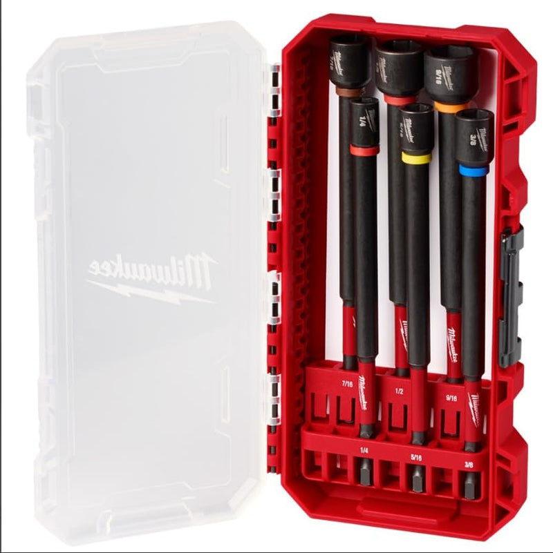 Milwaukee Electric - 6 PIECE Shockwave Impact Duty 6 INCH Magnetic NUT