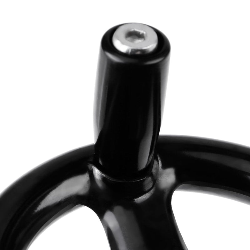 Hand Wheel 12mm, Bakelite Black Round 12 * 100mm 3 Spoke Hand Wheel Revolving Handle for Lathe Milling Machine
