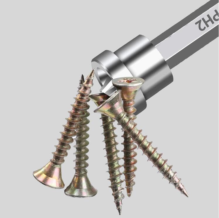 5 pcs Set Premium Magnetic Drywall Screw Setter PH2 Bits for Plasterboard Sheetrock Screw Hex Shank Positioning Bit Batch Head. Medium