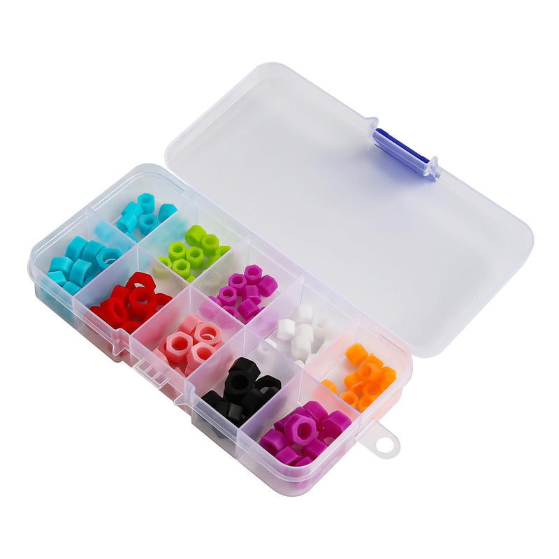 Dental Code Rings Orthodontic Silicone Ring Multi- Color Dental Instrument Labels Autoclavable 100Pcs Mix Large Small (Large Size 6mm Small Size 4mm)