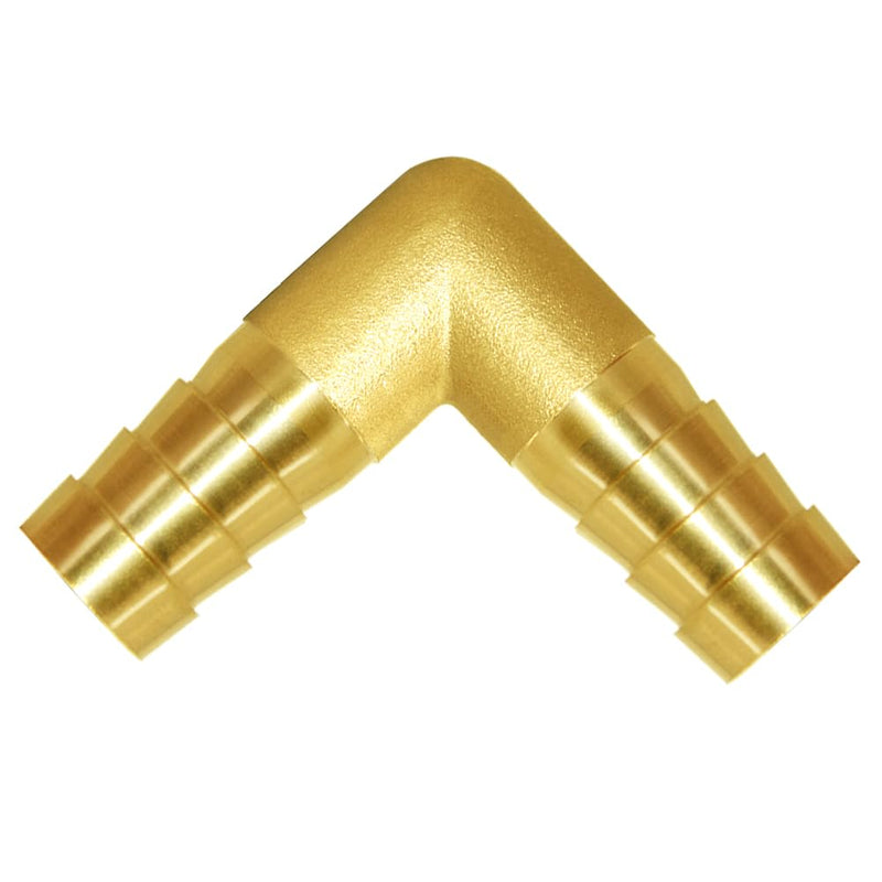 Joywayus 2Pcs 1/2" Hose ID/Hose Barb 90 Degree L Right Angle Elbow Union Brass Fitting Water/Fuel/Air 2
