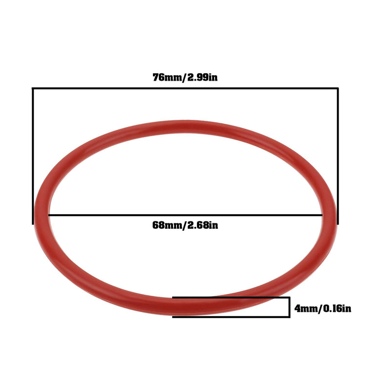 eMagTech 5Pcs O-Ring Belt Drill Press Replacement Compact Drill Belt for Mini Bench Drill 76x68x4mm Red Vulcanized Polyurethane Rubber