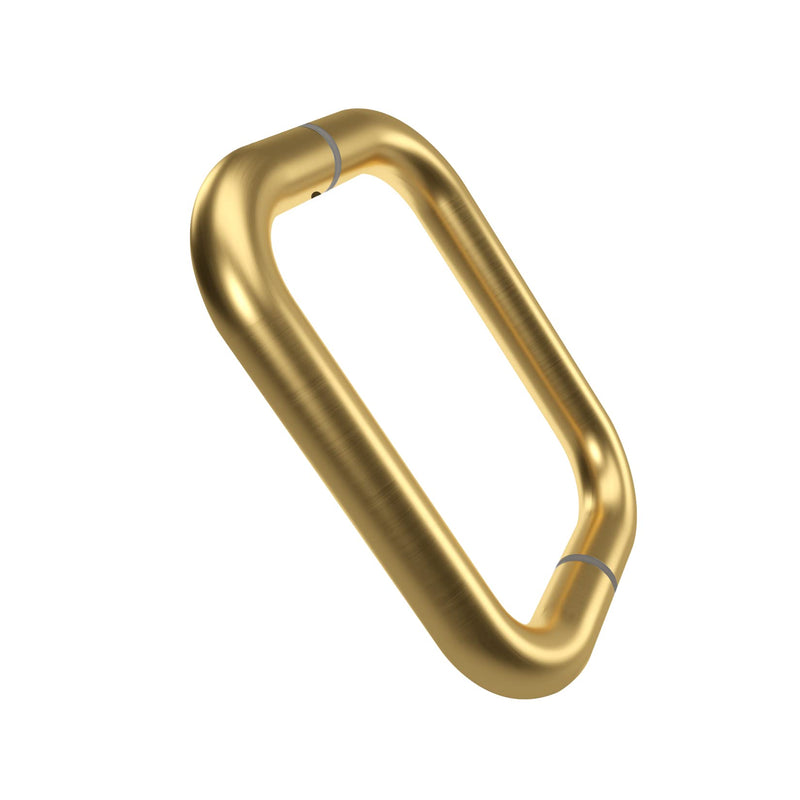 CKB 6" Shower Door Pull Back to Back Handle Compatible with 1/4" to 1/2" Thickness Glass for Frameless Shower Doors, Gold Plated with 304 Stainless Steel 6"(Hole to Hole) Brushed Deep Gold