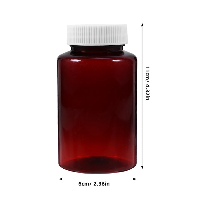 iplusmile 12 Pack Plastic Medicine Bottles with Caps 4.33X2.36X2.36In Empty Pills Medicine Containers Leak-Resistant for Travel and Home Storage 11.00X6.00X6.00CM Dark Red