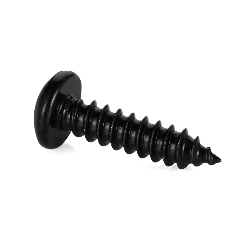 #6 x 3/8" Phillips Pan Head Self Tapping Screw, Pan Head Sheet Metal Screws Wood Screws, Black Oxide Stainless Steel 304 (18-8), 100 Pack #6×3/8"