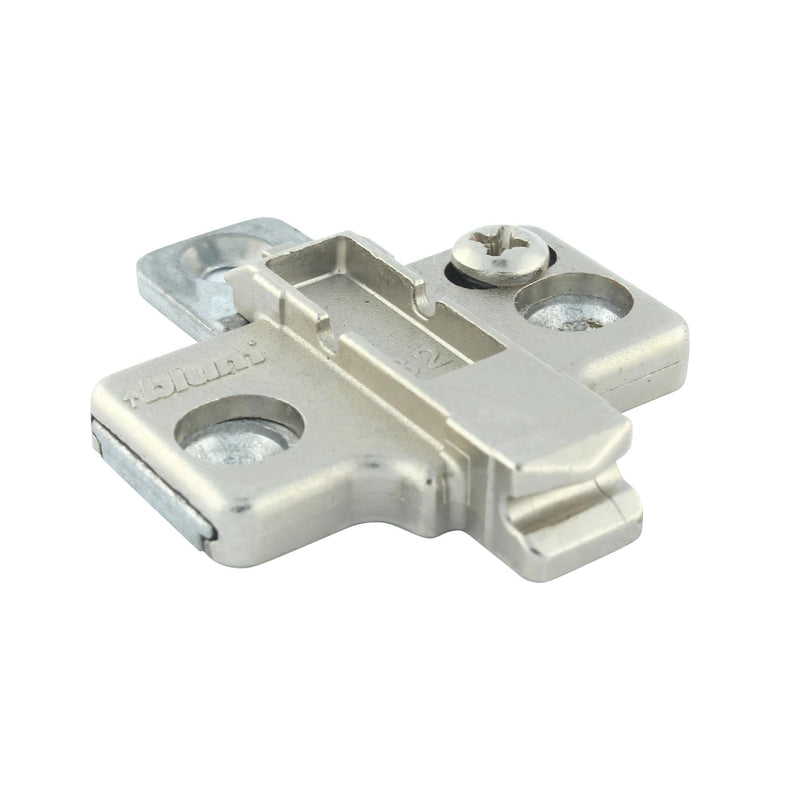 Blum 175H7100x10S 175H7100, Frameless Mounting Plate, Clip-On, 0 mm Height (Pack of 10 with Screws), Nickel Finish Pack of 10